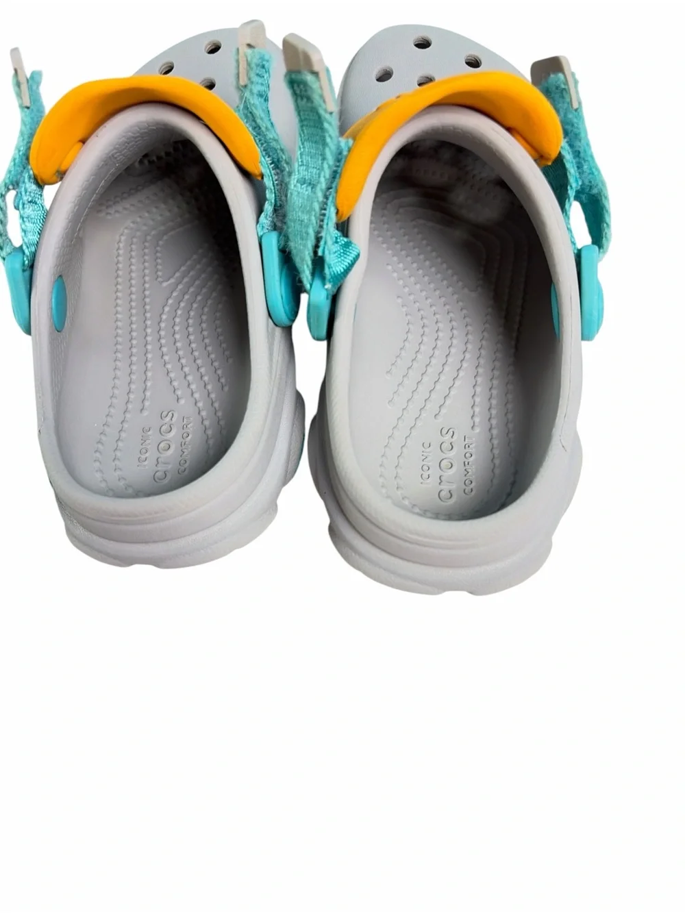 CROCS Classic Kids All Terrain - with Teal Strap and Orange Lining Sz C11